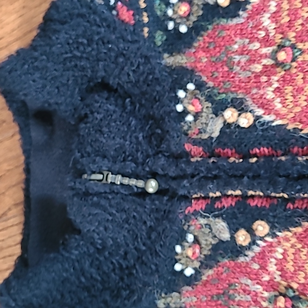 Icelandic Design Wool Fully Lined Sweater Cardigan Jacket - Front Zipper Closure - Picture 11 of 16